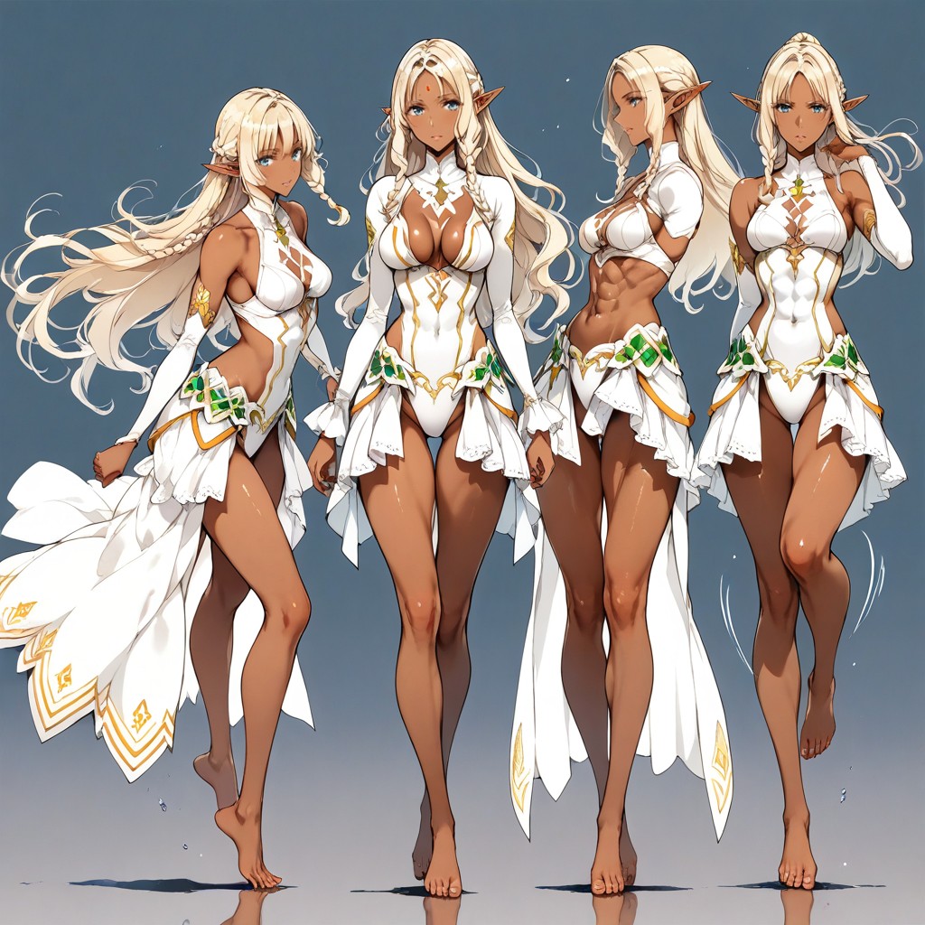 Dynamic Linework, Hyper Long Elegant Legs, Vues Multiples Porno IA Hentai