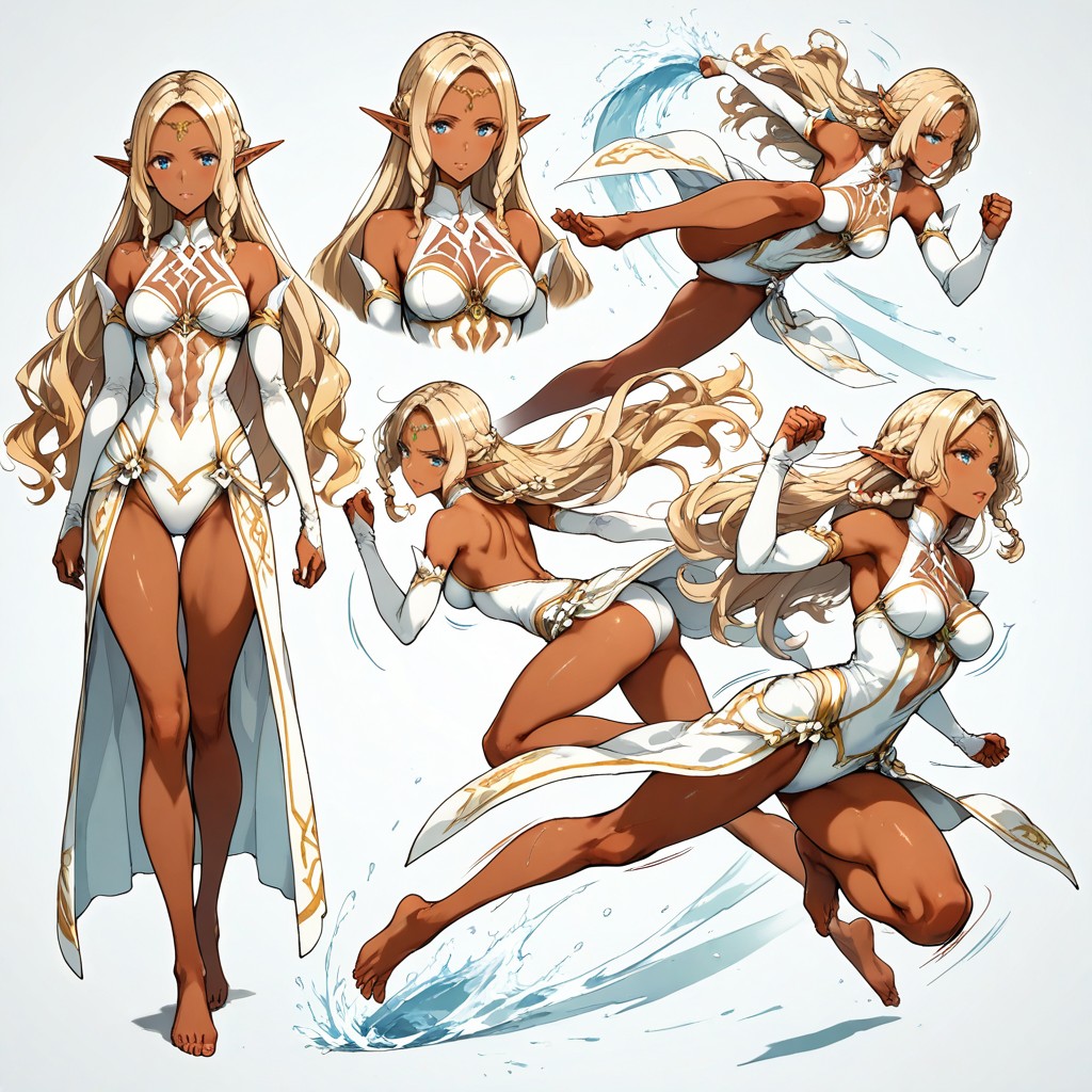 Head Follow Motion, Each Pose Is Unique, Asymetric Poses Porno IA Hentai