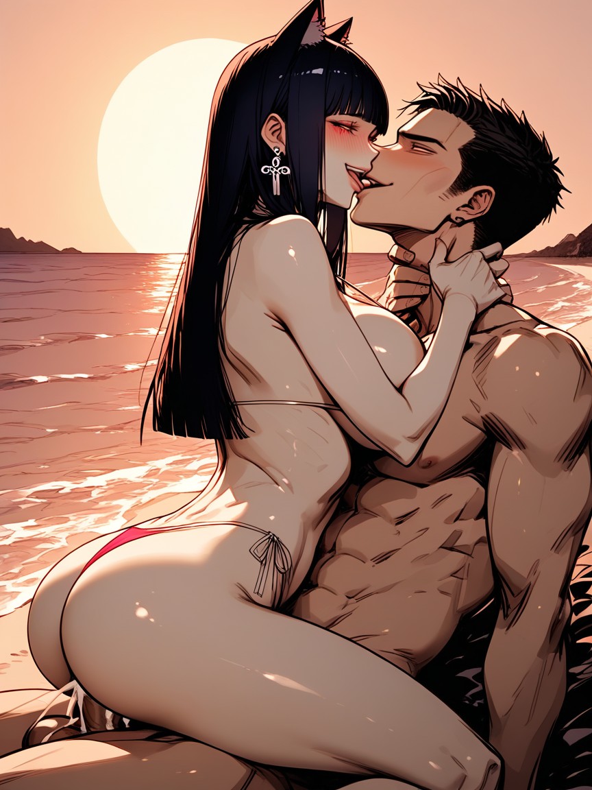 Visible Ribcage, Cum Dripping Down Face, Hyper Arched Back Porno IA Hentai