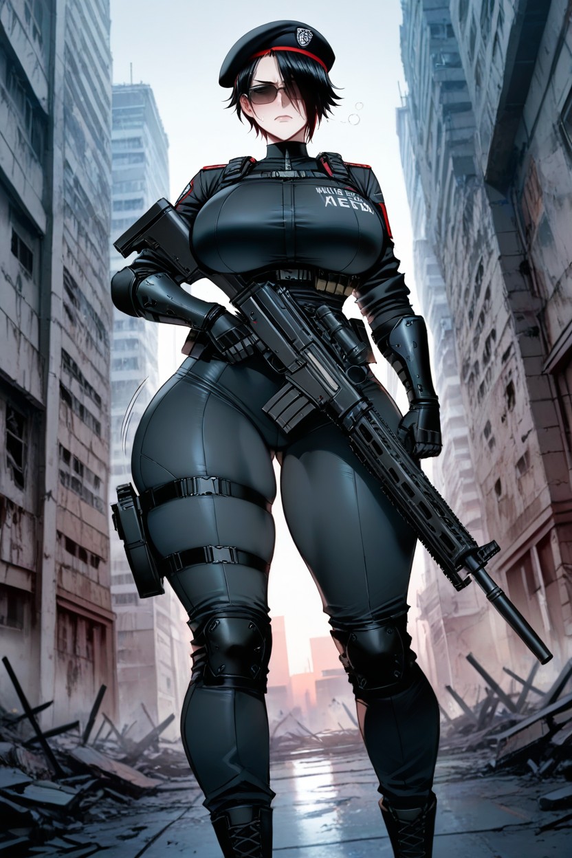 Caucasian, Vue De Face, Thighs Thicc Porno IA Hentai