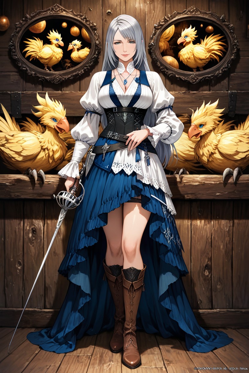 No Glove On Left Hand, Vue De Face, Jill Warrick From Final Fantasy Xvi Porno IA Hentai