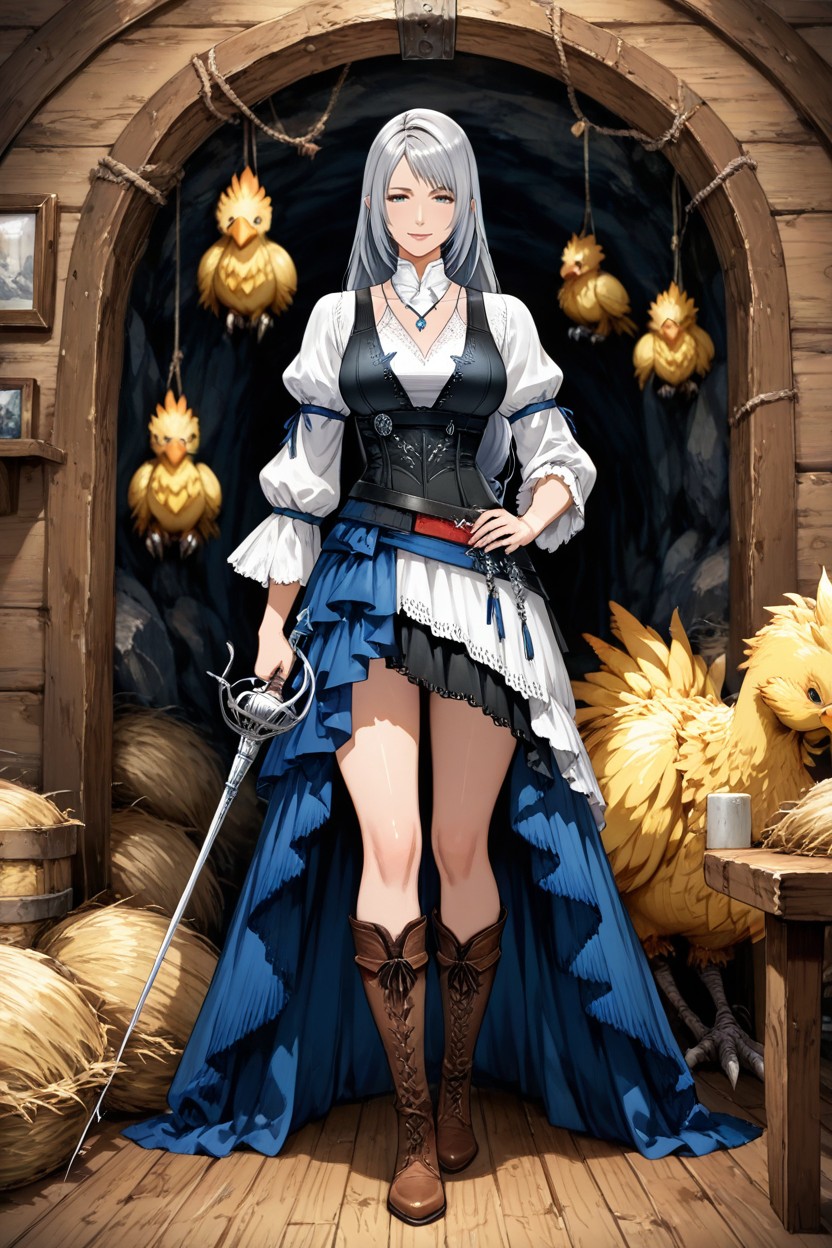 No Glove On Left Hand, Magrelo, One Hand On Waist Hentai IA pornografia