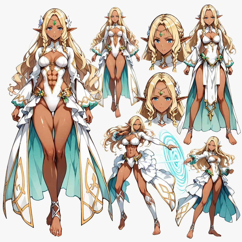 Thigh Gap, Same Character Proportions And Outfits, Futaba Lily Ramses AI黃漫