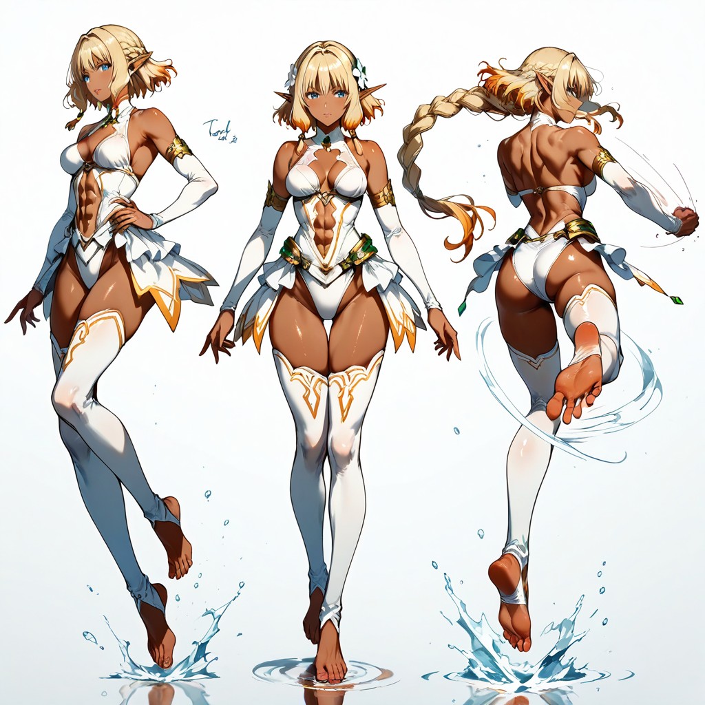 Hyper Reduced Ribcage And Thigh Thickness, Smooth Knees, Punching AI黃漫