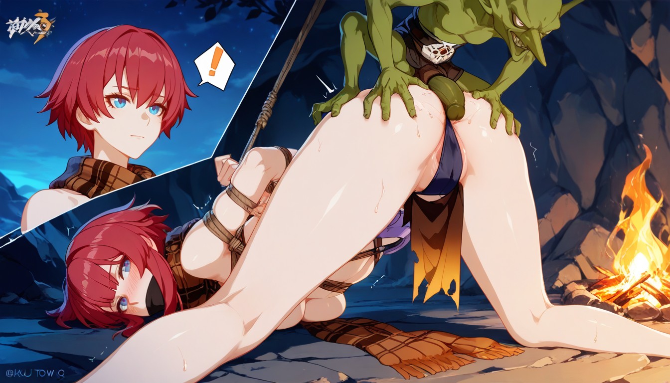 Doggystyle Position, Goblin Standing, Goblin Grab Female's Ass Hentai AI Porn
