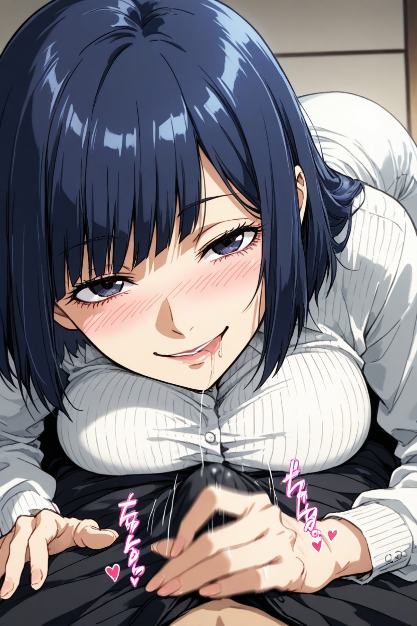 Horny, Lying On The Male, Slightly Layered Hentai AI Porn