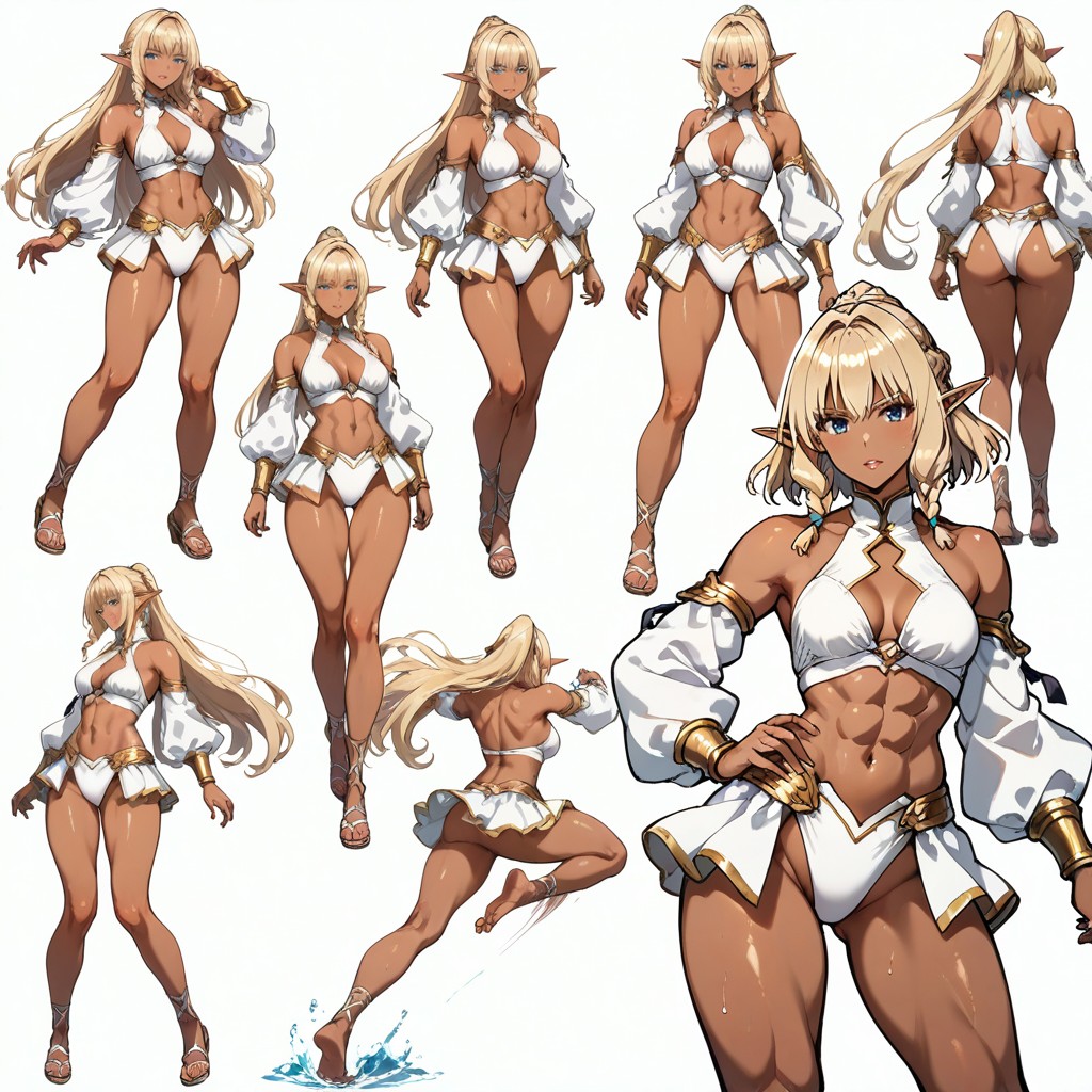 Small Breasts, Hyper Tall Woman, Dynamic Linework Hentai AI Porn