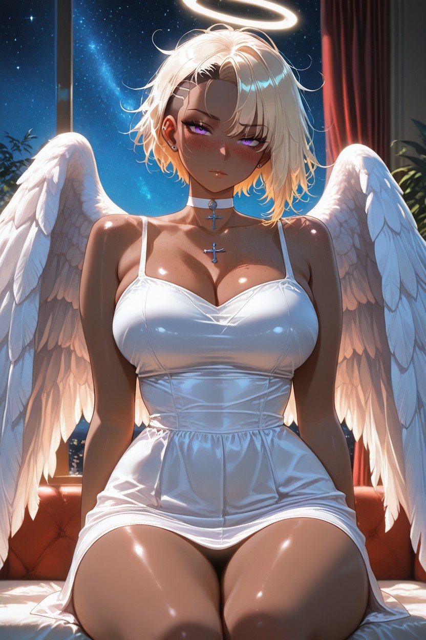 Adult, Sitting, Blonde_hair Hentai AI Porn