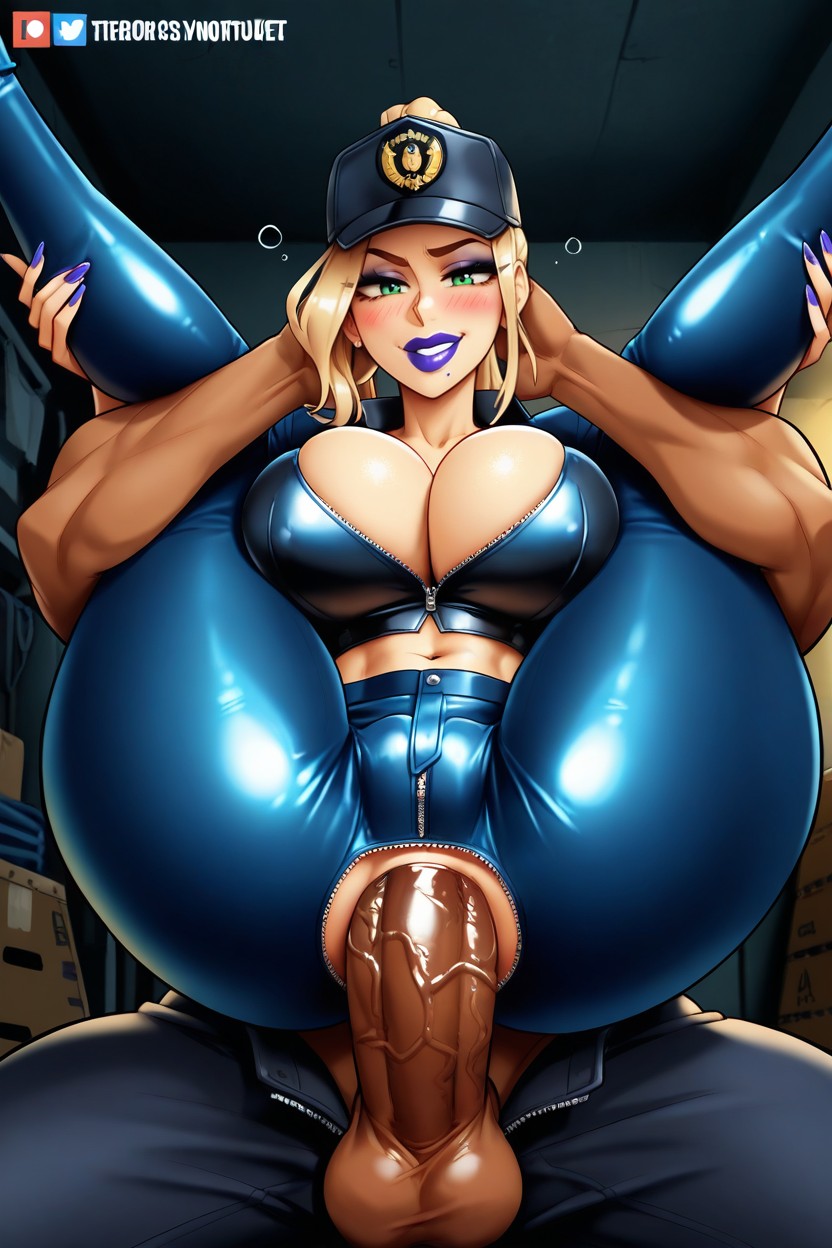 Unzipped Pants, Fat Lips, Busty Outfit Hentai AI Porn