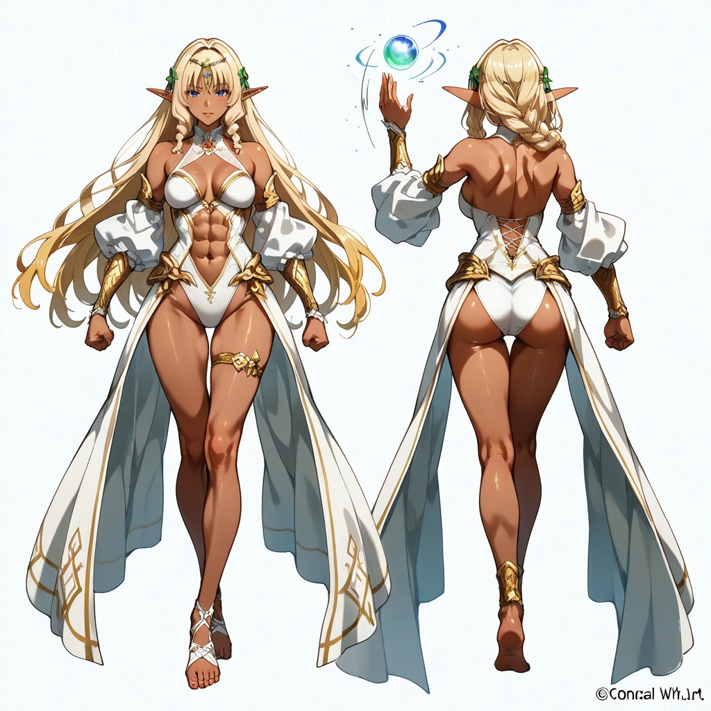 White Background, Emerald, Low Angle Hentai AI Porn