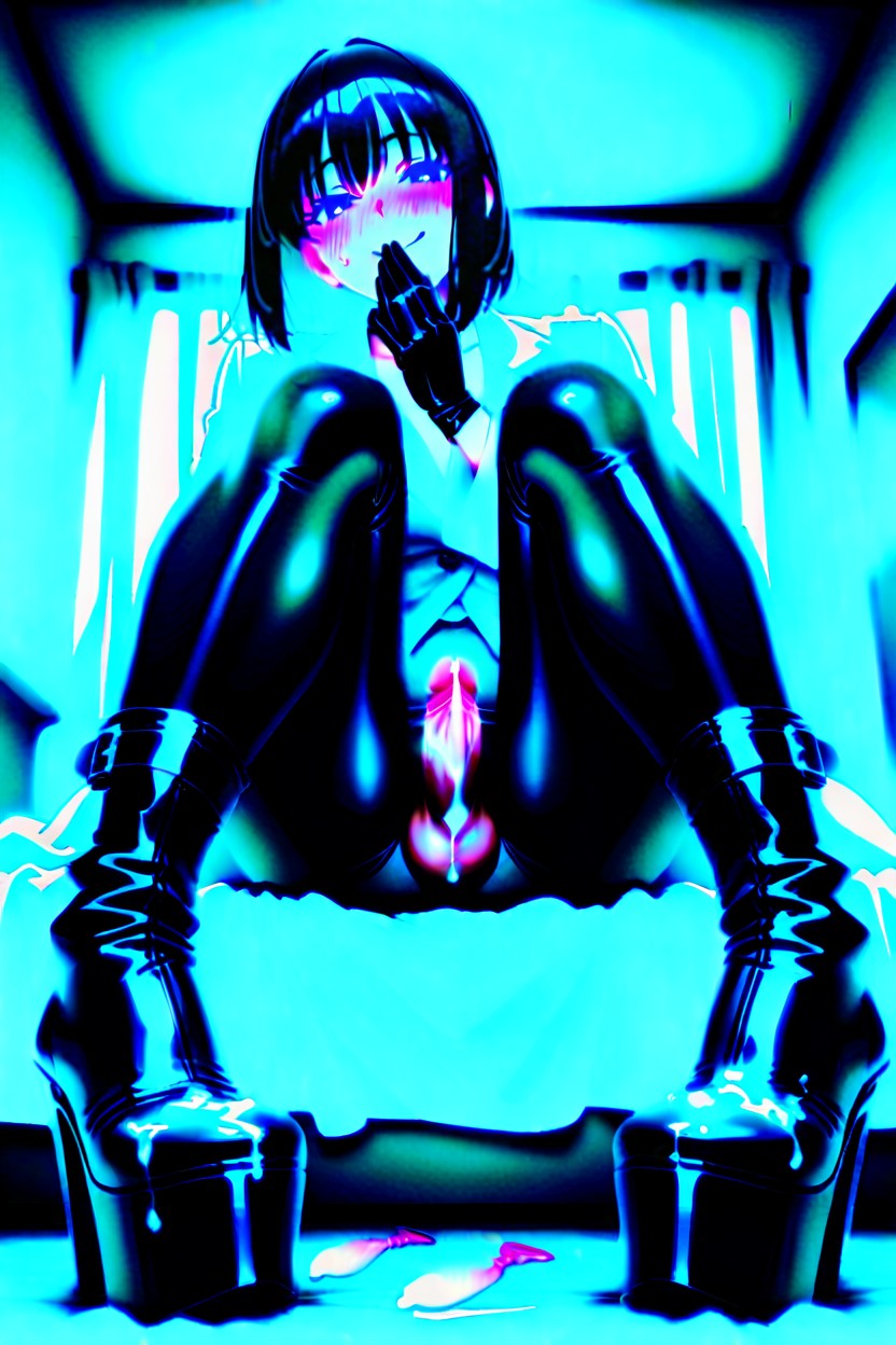 Foreshortened Enlarged Feet, Sitting On Bed Centered, 25+ Hentai AI Porn