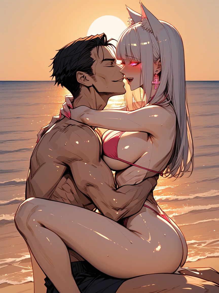 Laying, Happy, Visible Ribcage Hentai AI Porn