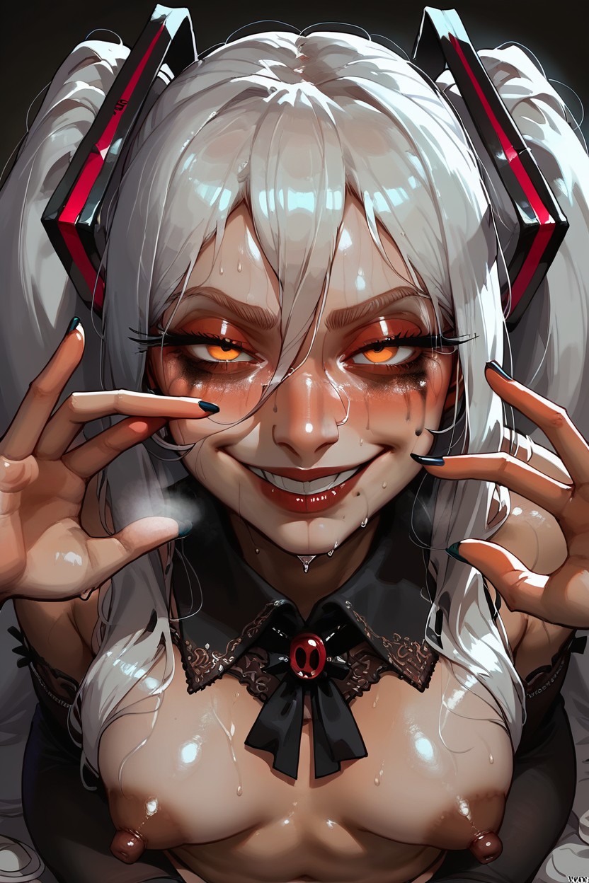 Pov, Melancholic Expression, Half Open Eyes Hentai AI Porn