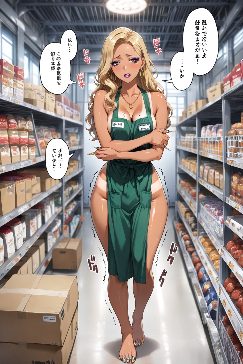 White Sun Tan Lines On Breasts And Hips, Trembling, Small Breasts Hentai AI Porn