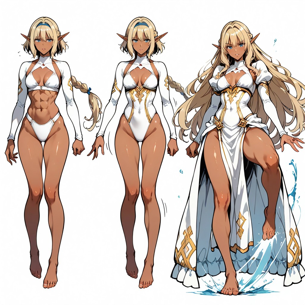 Hyper Tall Woman, High Actions Poses Diversity, Backlit Hentai AI Porn