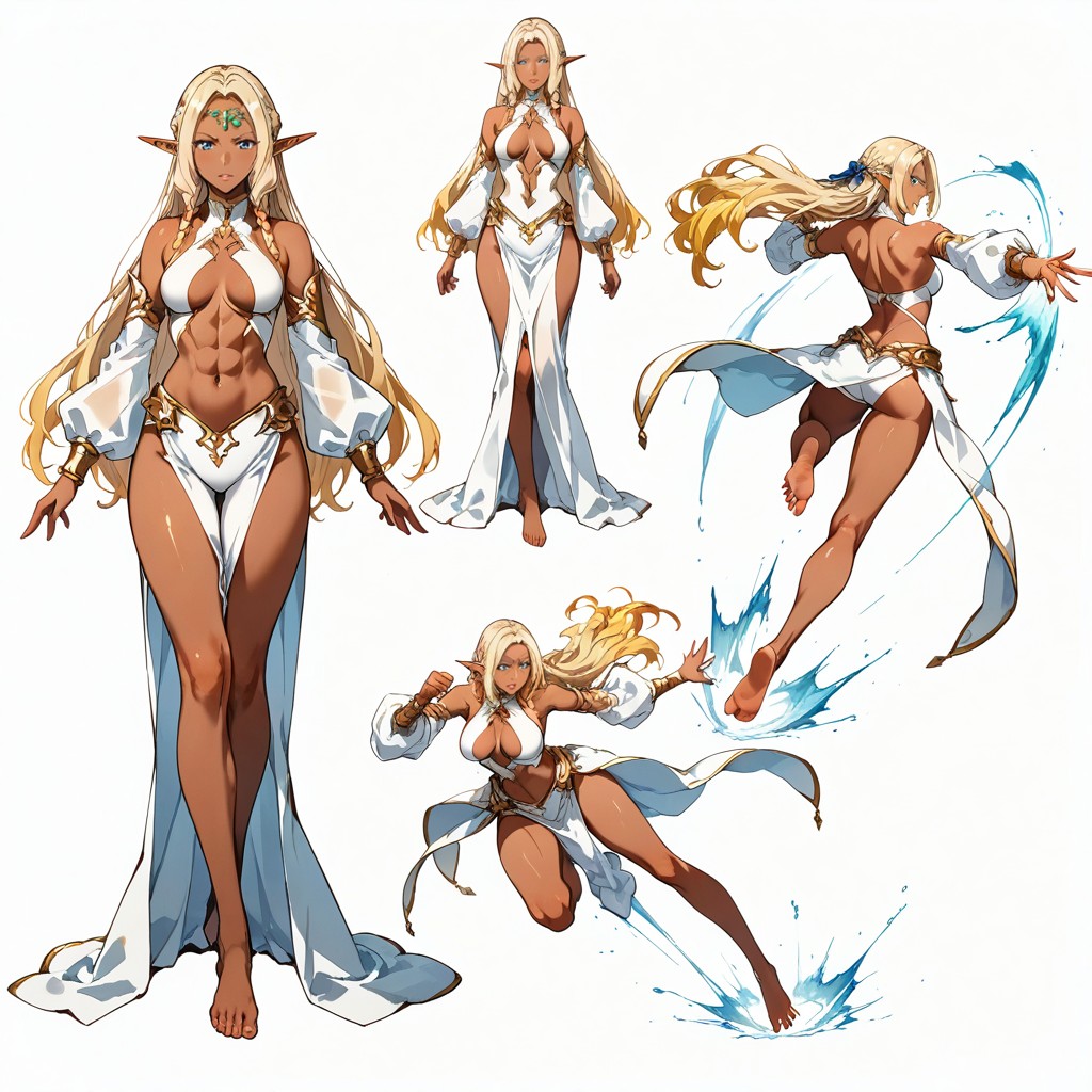 Expressive Motion, Canonical White Fantasy Outfit, Violence Hentai AI Porn