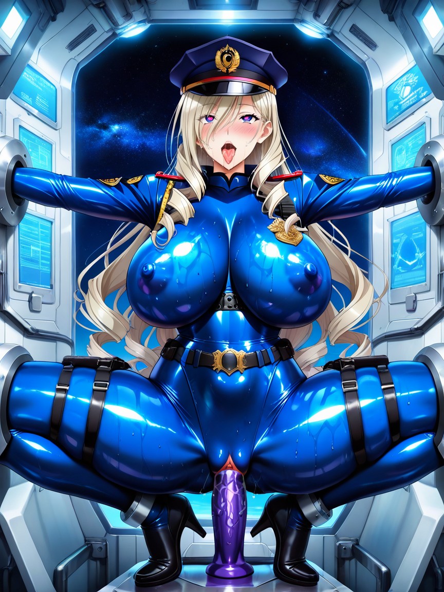 With Intense Ahegao Face, Machine Sex, Drooling Heavily Hentai IA
