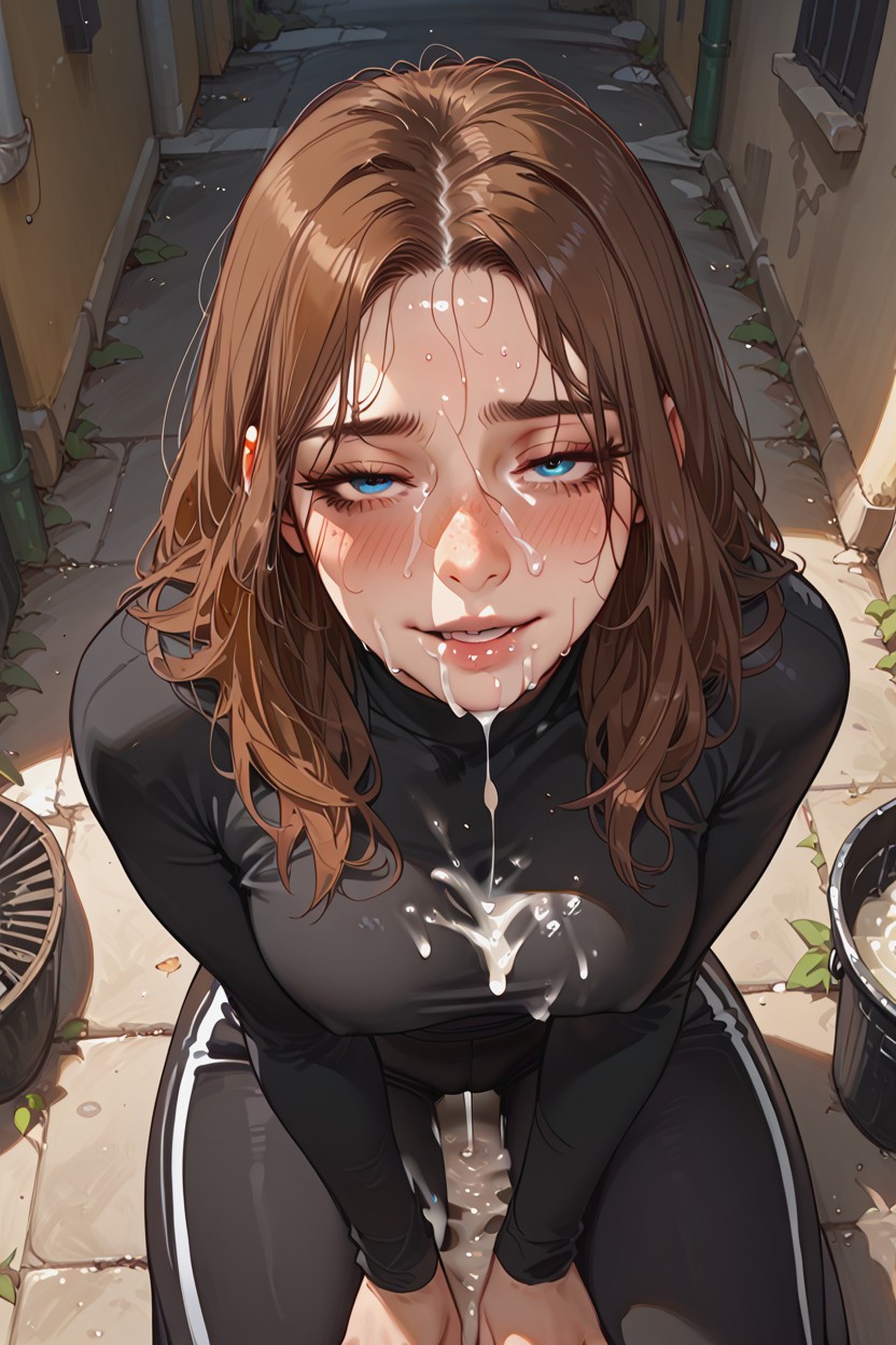 Kneeling, Flaccid Veiny Cock, Horny Hentai AI Porn