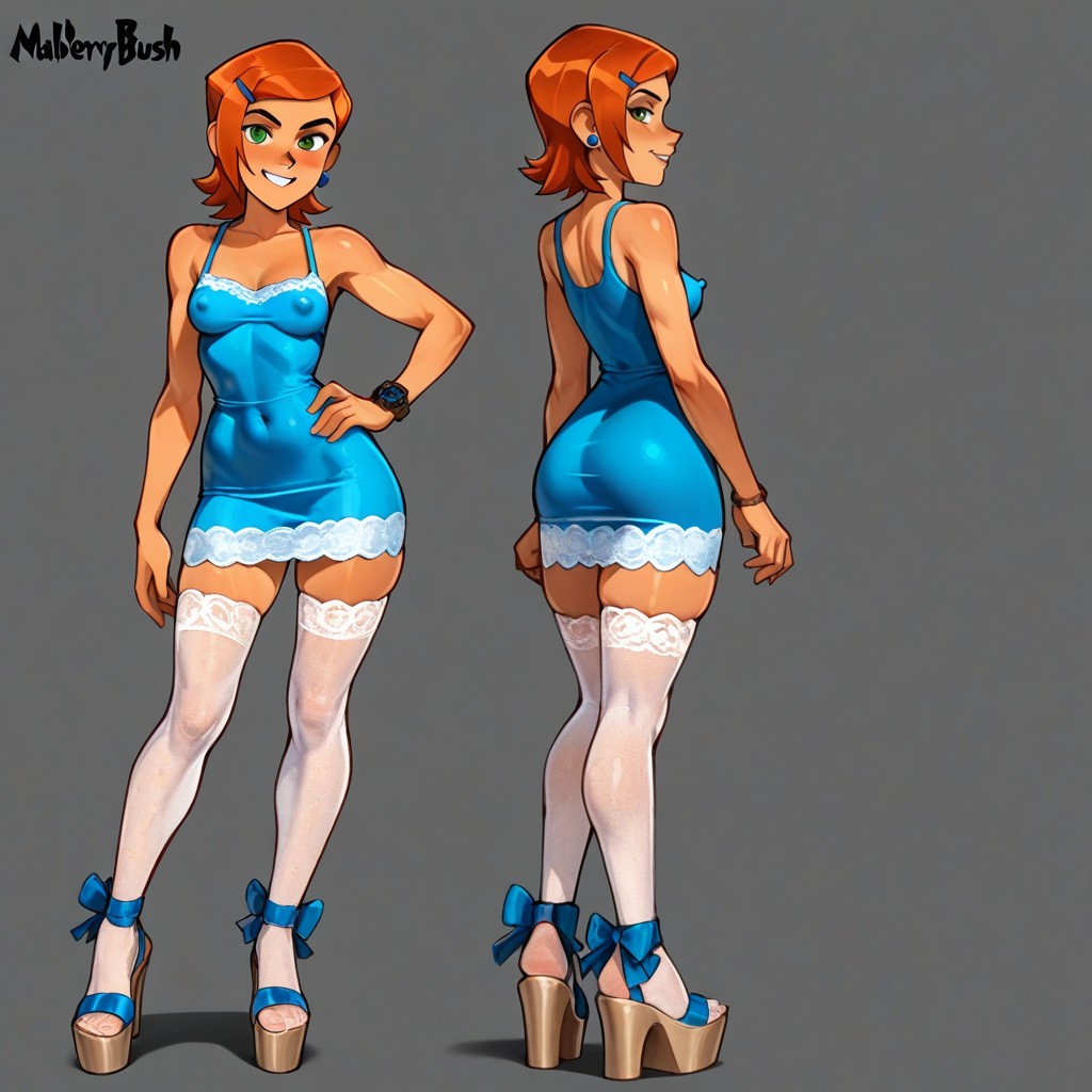 Malberrybush Style, Platform Heels, Sandle Wedges Hentai IA