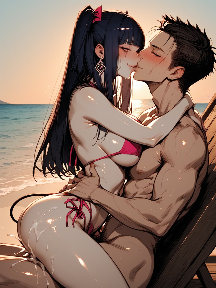 Pressing Cock Into Ass, Vista Lateral, Underboob Hentai IA