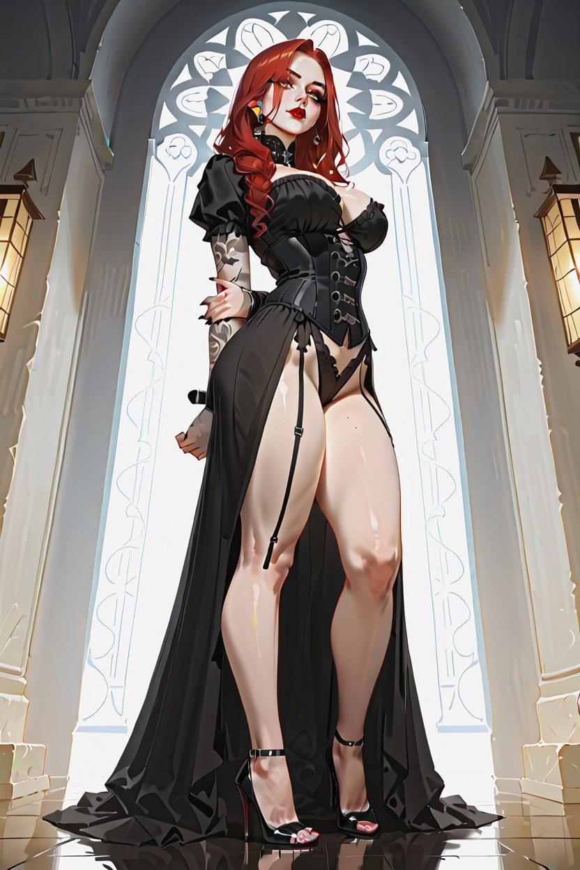 25+, Sharp And Graceful, Arcane Glow Confident And Composed Pose Hentai IA