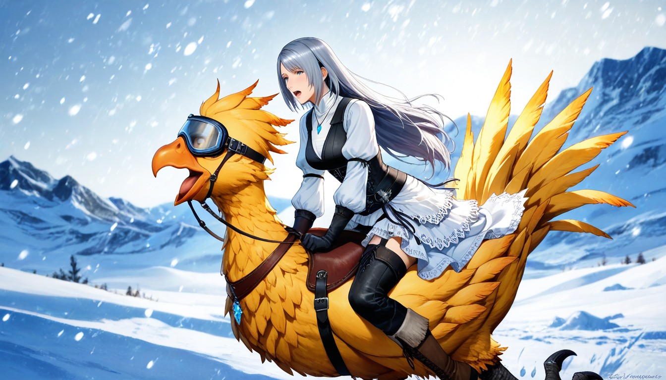 Fur Mantle, No Glove On Left Hand, Intricate Fabric And Leather Textures Hentai AI Porn