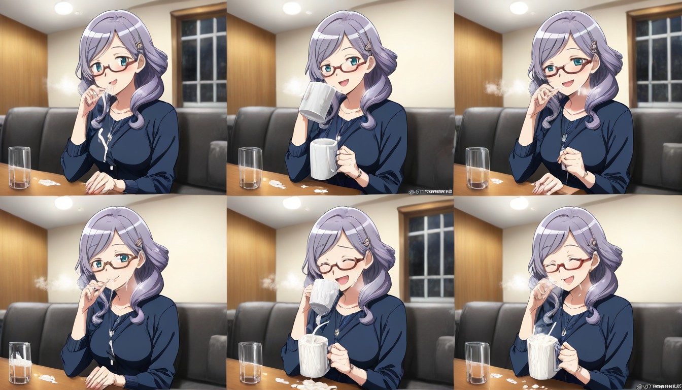 Official Style, Cyan Hair, Official Style Hentai IA