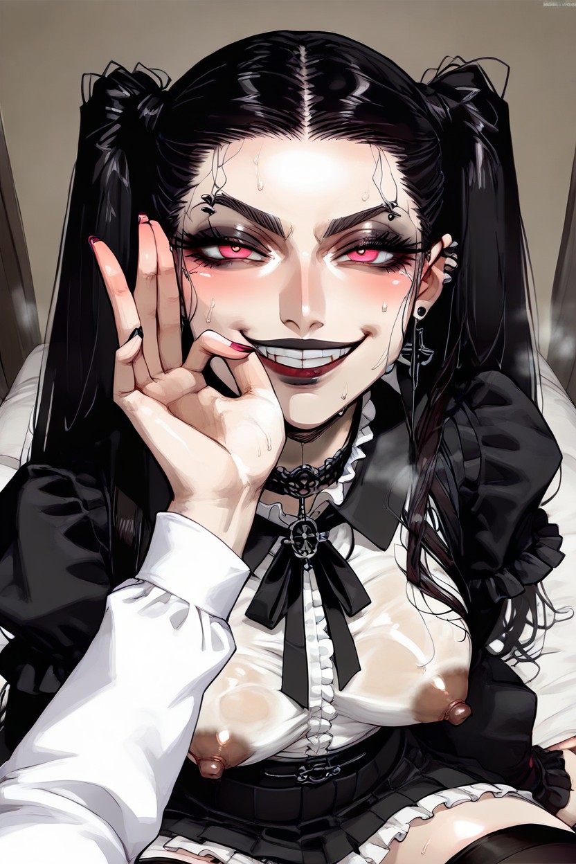 Face Closeup, Puff Sleeves, Steam Coming From Mouth Hentai IA