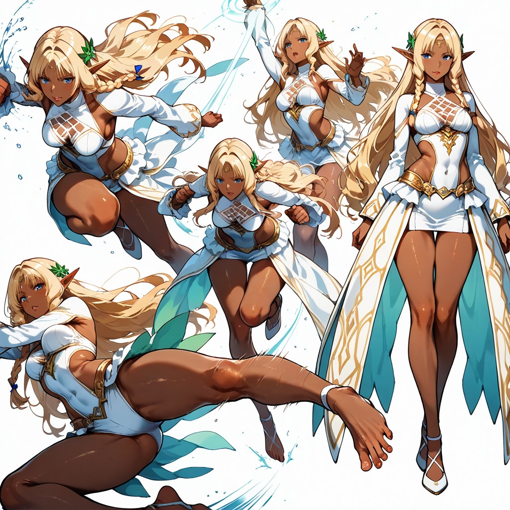 倚墙而立, Hyper Long Elegant Legs, Bouncing Spherical Breast AI黃漫