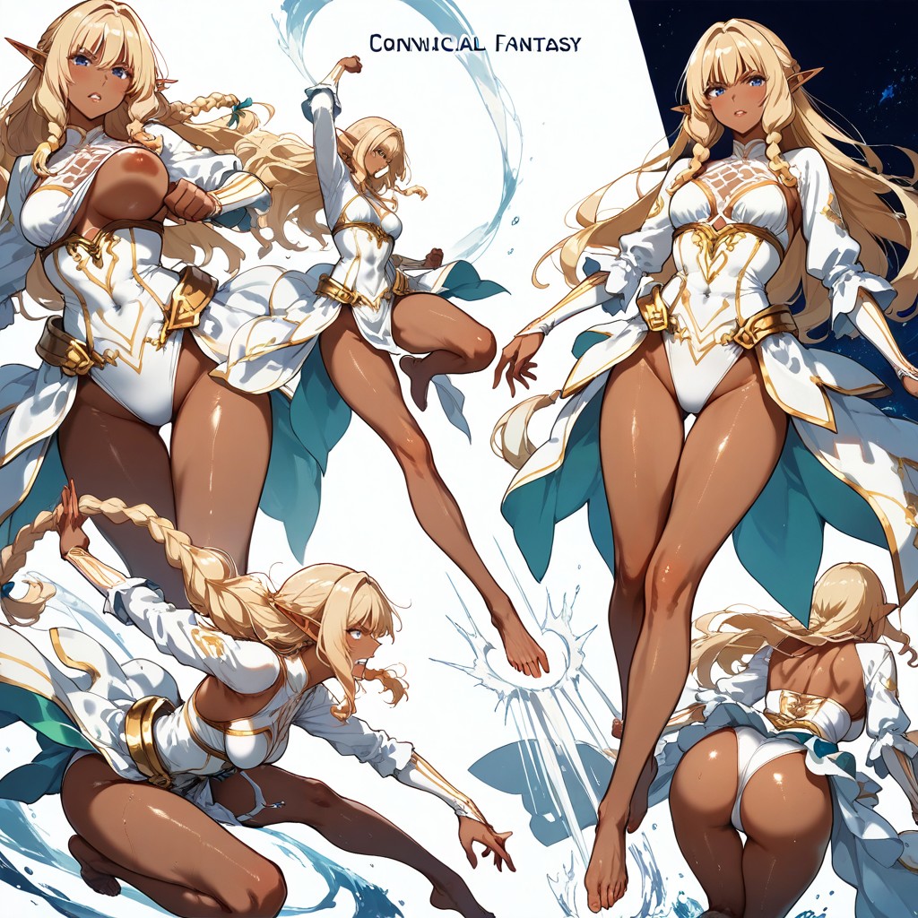 Acrobatic Poses, Violence, Thigh Gap ヘンタイAIポルノ
