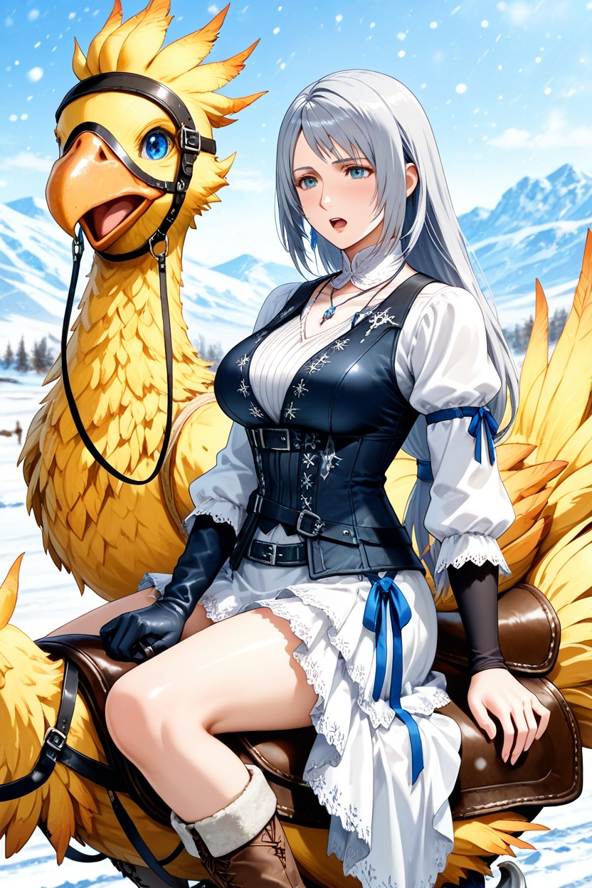 Daytime, Riding Chocobo, Cinematic Porno IA Hentai