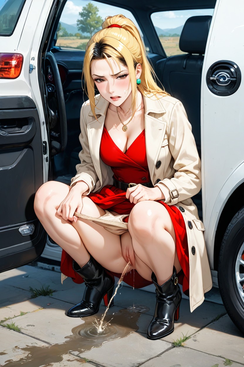 Opened Car Door, Sharp Focus, Constipated Hentai IA