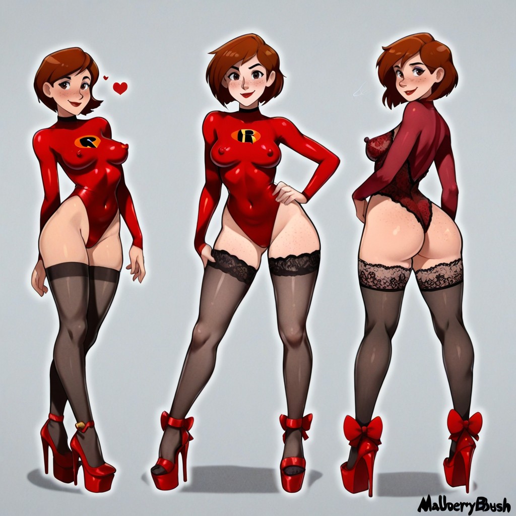 Malberrybush Style, Adult Woman, Lanky Legs Hentai AI Porn