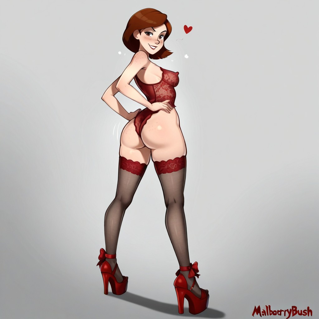 Estadounidense, Legs Apart, Petit Torso Hentai IA