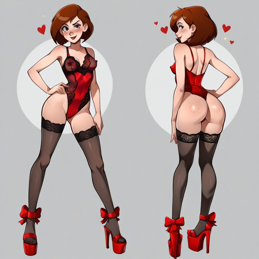 High Heels, Brown Eyes, Long Legs Hentai IA