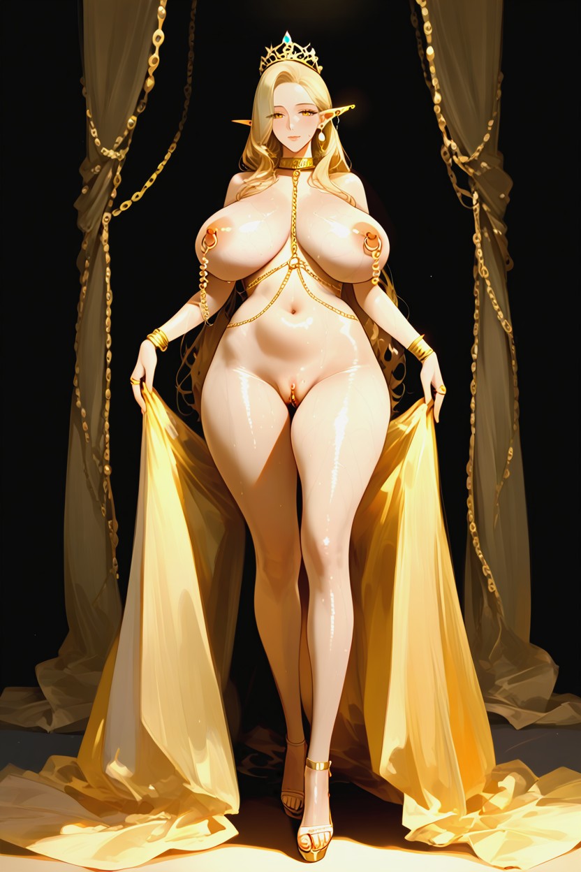 Standing, Naked, Massive Veiny Hard Breasts Hentai AI Porn