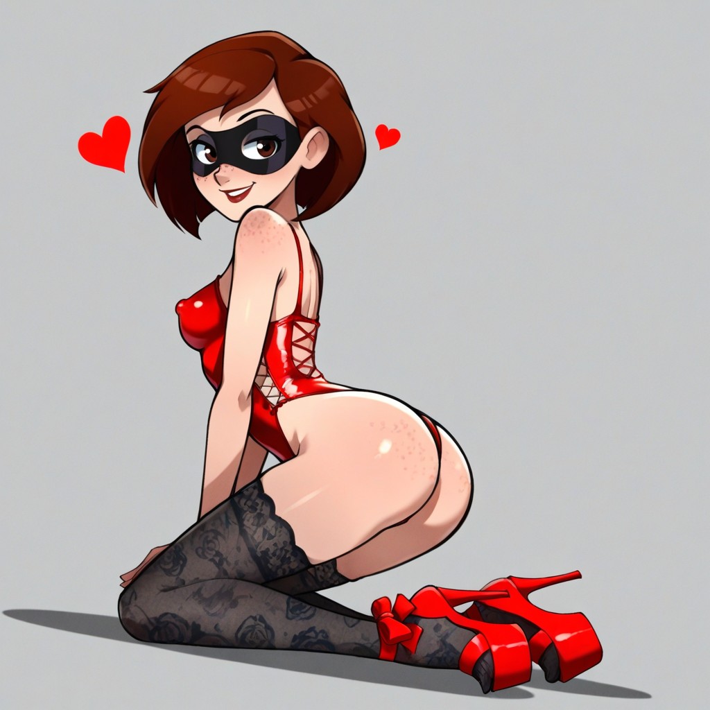 Athletic, Lingerie Thigh-highs, Hard Nipples Porno IA Hentai
