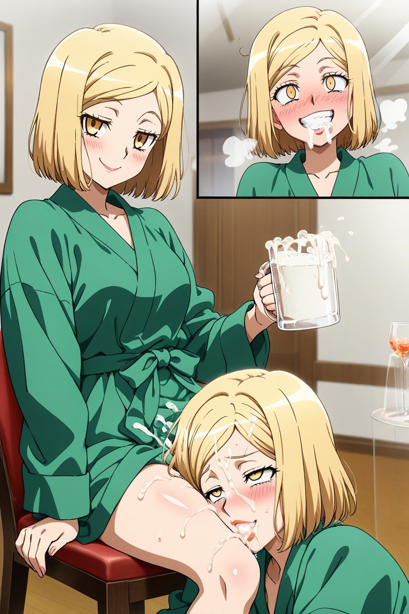 Girl, Yellow Hair, 淘气 AI黄漫