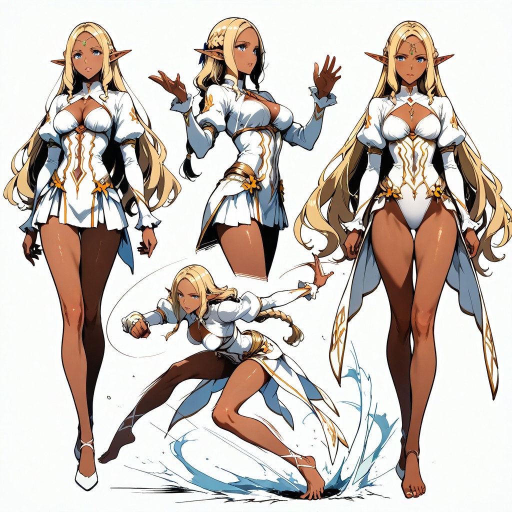 Futaba Lily Ramses, Realism, Canonical White Fantasy Outfit Porno IA Hentai