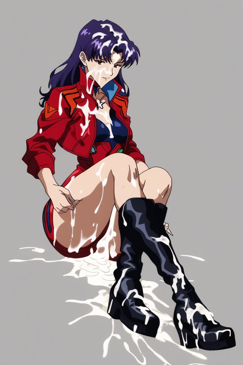 Clean Lineart, 25+, Misato Katsuragi From Neon Genesis Evangelion ヘンタイAIポルノ