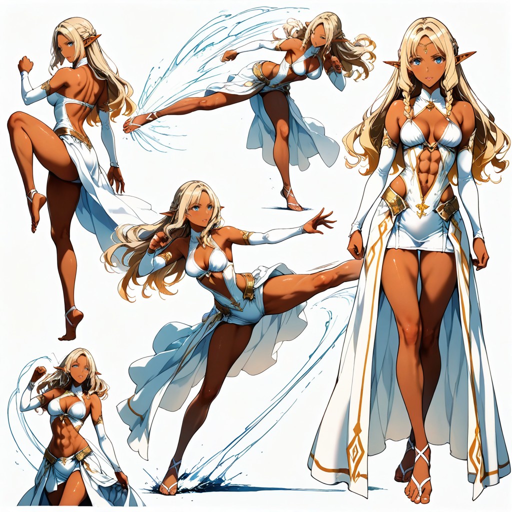 Same Character Proportions And Outfits, Expressive Motion, Blue Eyes Hentai IA pornografia
