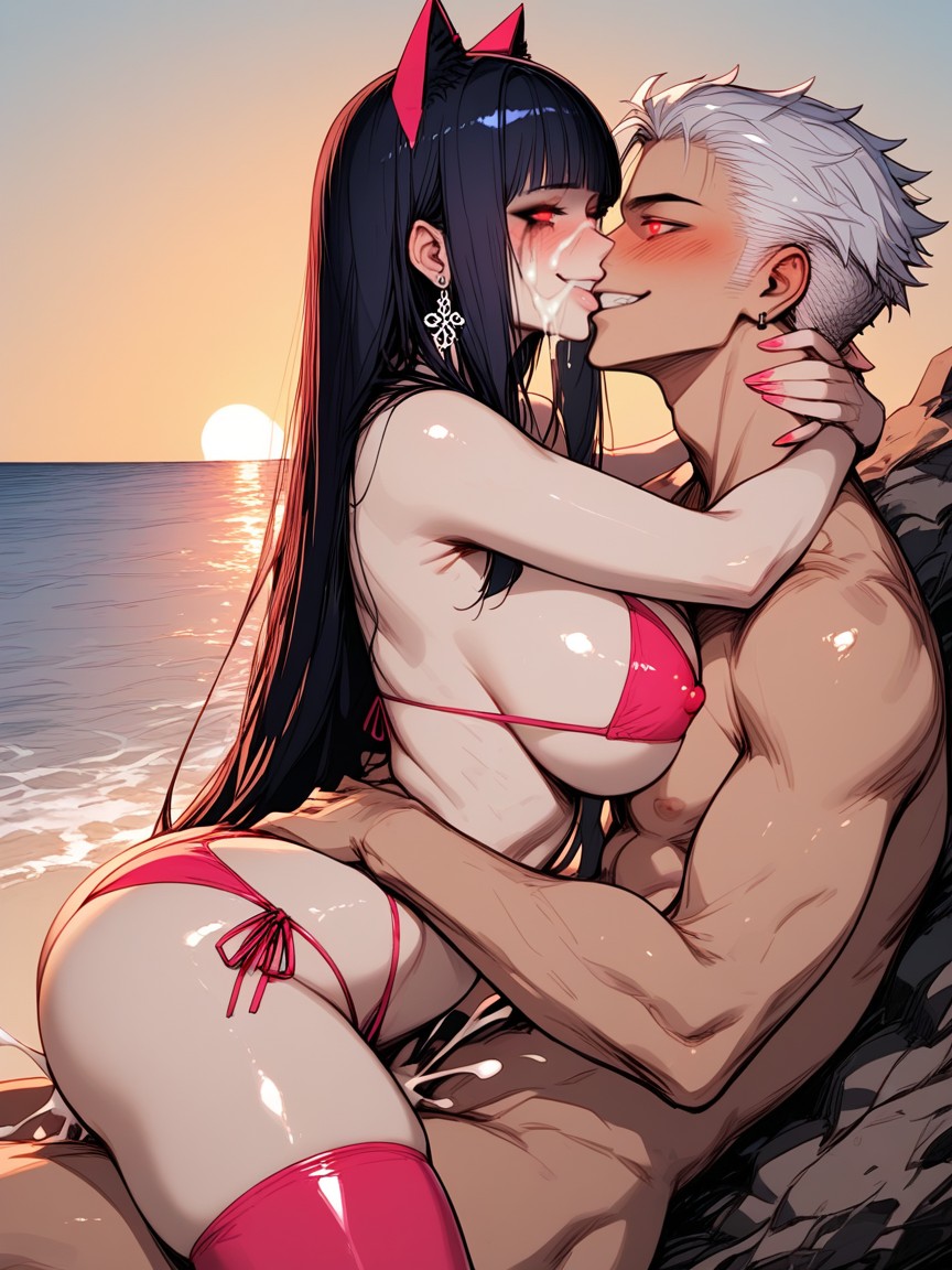 Happy, Round Bubble Butt, Sourire Porno IA Hentai