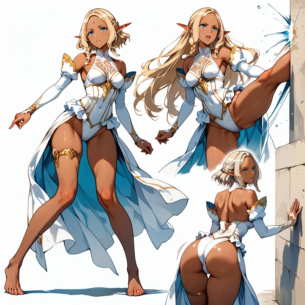High Actions Poses Diversity, Vue D'en Bas, Diving Porno IA Hentai