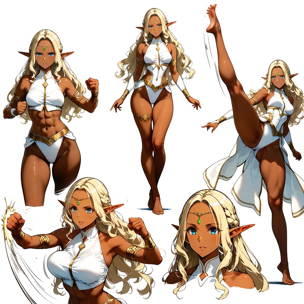 Acrobatic Poses, Each Pose Is Unique, Hyper Reduced Ribcage And Thigh Thickness Hentai AI Porn