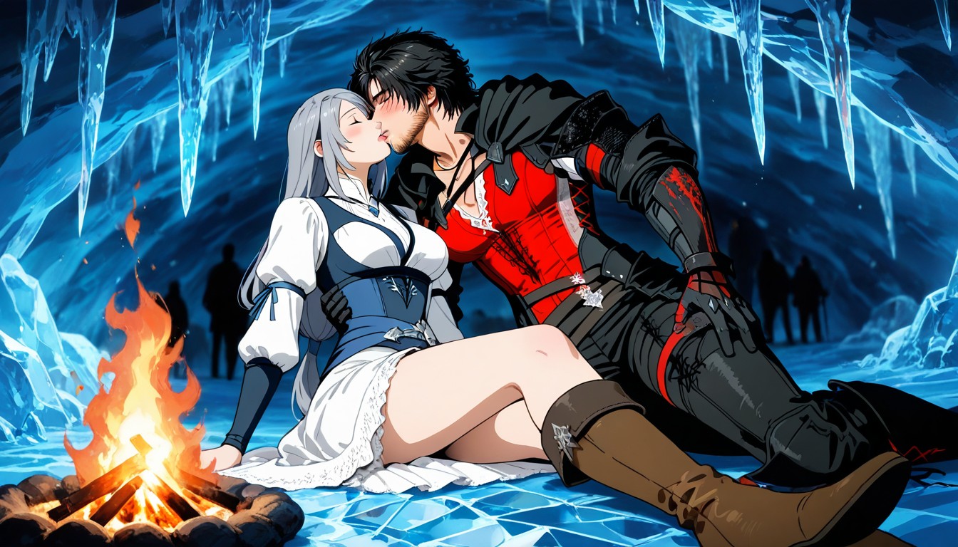 No Glove On Left Hand, Poitrine Moyenne, Animated Art Style Porno IA Hentai