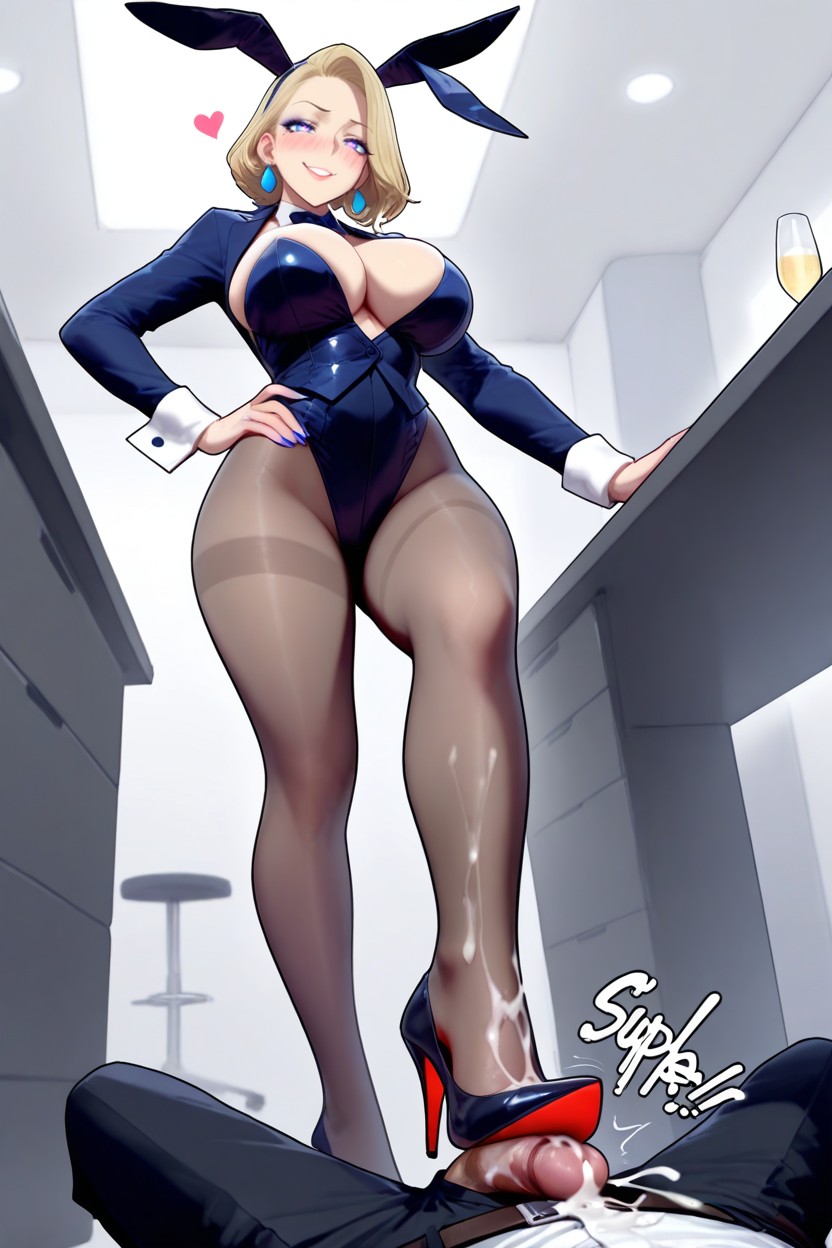 Corps Entier, Satisfied, Champagne Blonde Hair Porno IA Hentai