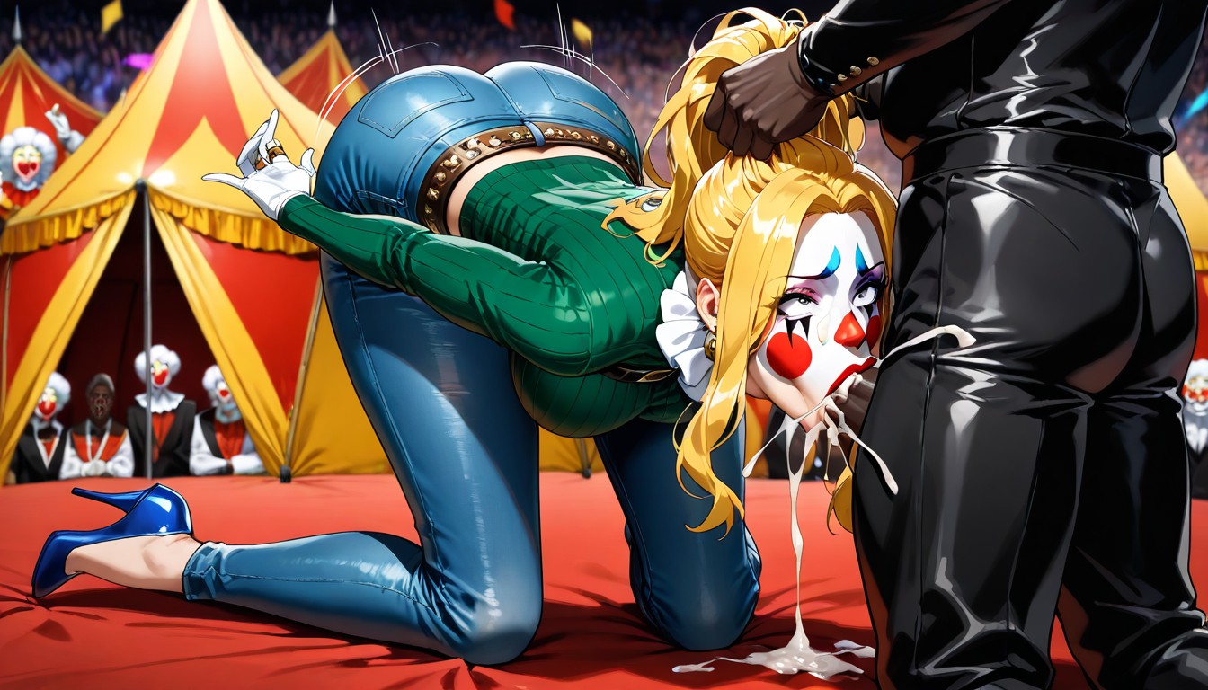 Happy, Blowjob, On Cheeks Porno IA Hentai