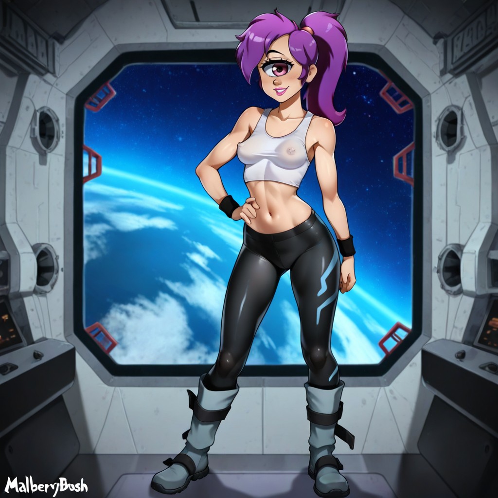 Deep Space Background, Full Lips, Legs Apart Porno IA Hentai
