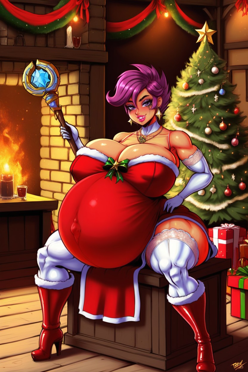Very Detailed Face, Hyper Pregnant Belly, Beautiful Face AI黃漫