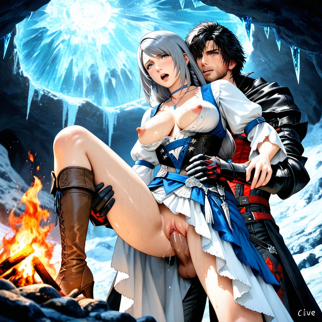 25+, Bonfire, Single Black Elbow Length Fencing Glove On Right Hand Hentai IA